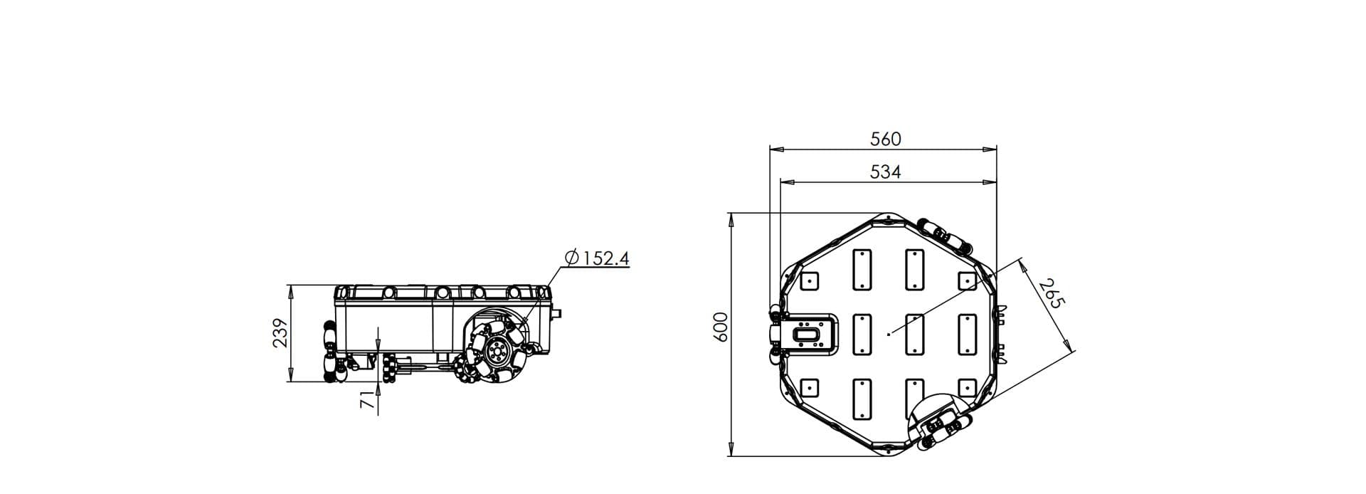 Navigator Q1 三轮全向平台外形尺寸