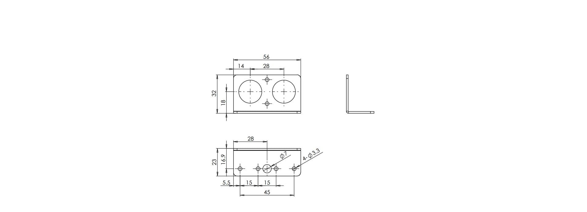 ULB-1超声测距传感器外形尺寸