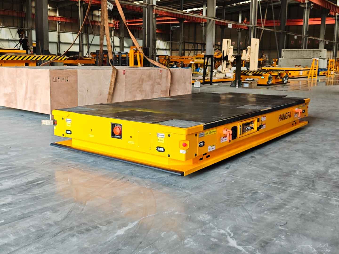 Тяжелое беспилотное транспортное средство (AGV) грузоподъемностью 30 т для транспортировки заготовок-2